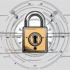 A padlock symbolizing security positioned on a webpage